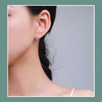 Cargar imagen en el visor de la galería, Aretes Corazón Nude Rich con circón. Plata 925