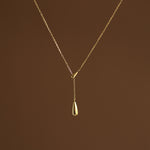 Cargar imagen en el visor de la galería, Collar Gotitas De Agua Acero Titanio Chapado Oro 18 K