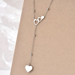 Cargar imagen en el visor de la galería, Collar Corazones Cuello Largo Acero Inoxidable