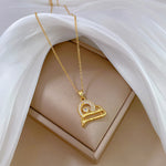 Cargar imagen en el visor de la galería, Collar Corazón Mud con Circones Blancos. Acero Titanio Inoxidable Chapado oro 18 K