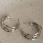 Cargar imagen en el visor de la galería, Candongas Forma De C. Aleación Plata 925