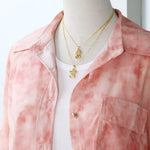 Cargar imagen en el visor de la galería, Collar Oso Embutido Circón Chapado Oro 18 k