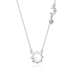 Cargar imagen en el visor de la galería, Collar Sol y Luna con Circón. Plata Esterlina 925