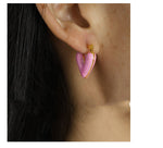 Cargar imagen en el visor de la galería, Aretes Aurora. Acero Titanio con Barniz Chapado Oro 18K