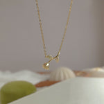 Cargar imagen en el visor de la galería, Collar Ross Con Circón. Plata Esterlina Chapado Oro 18K