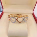 Cargar imagen en el visor de la galería, Brazalete Big Love con Circón. Acero Chapado Oro Rosa