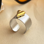 Cargar imagen en el visor de la galería, Anillo Glamour. Acero Inoxidable Chapado Oro de 18k