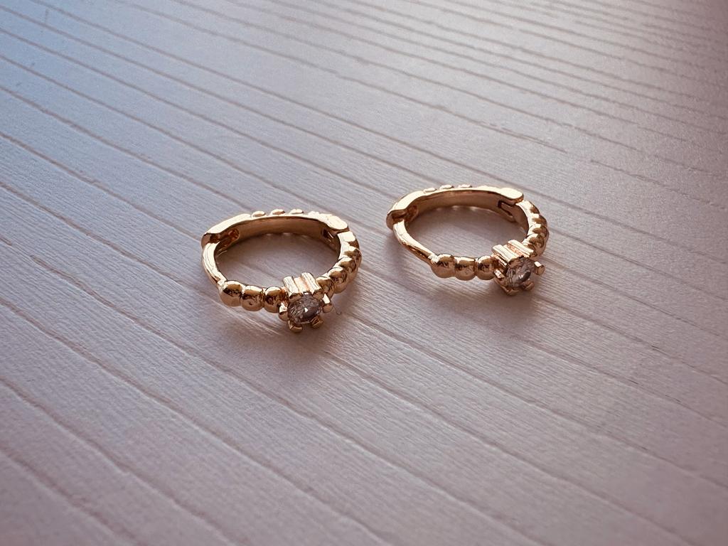 Aretes Sueño con Circón Blanco. Diseños Varios Plata 925 Chapado oro 18K