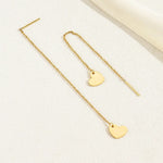 Cargar imagen en el visor de la galería, Aretes Love Largo. Acero Inoxidable Chapado Oro 18K
